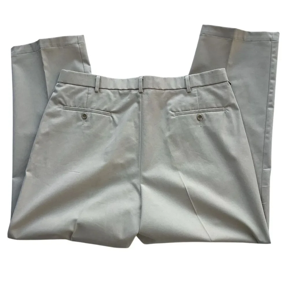Dockers Men's Relaxed Fit Dress‎ Pants Sage Green 38x32 Flat Front